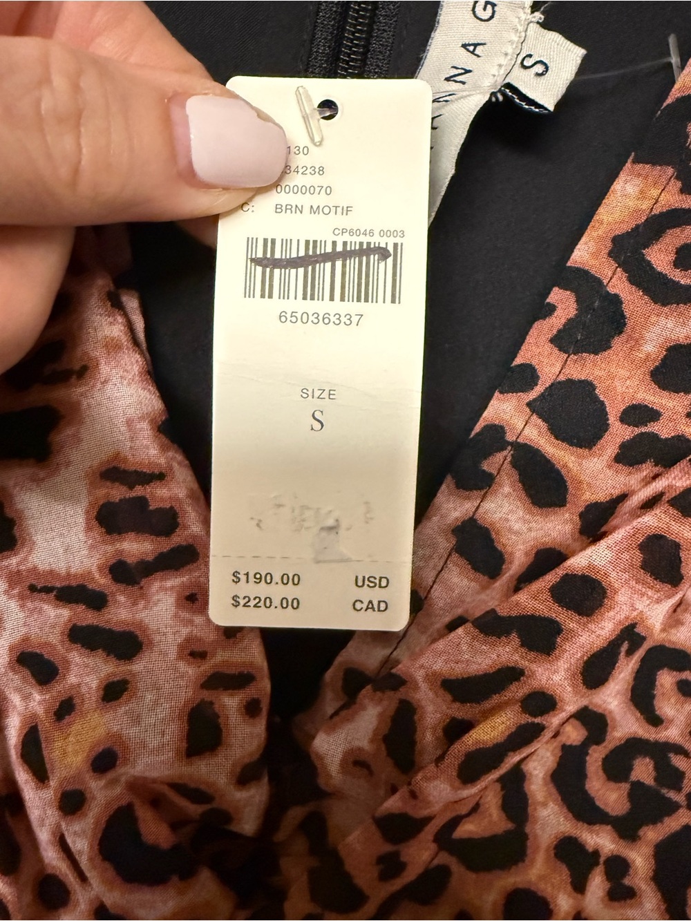 Anthropologie Ranna Gill Pink Leopard-Print Twist-Front Dress NWT - Picture 4 of 7